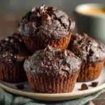 Healthy Chocolate Veggie Muffins 5 Chocolate veggie muffins recipe card