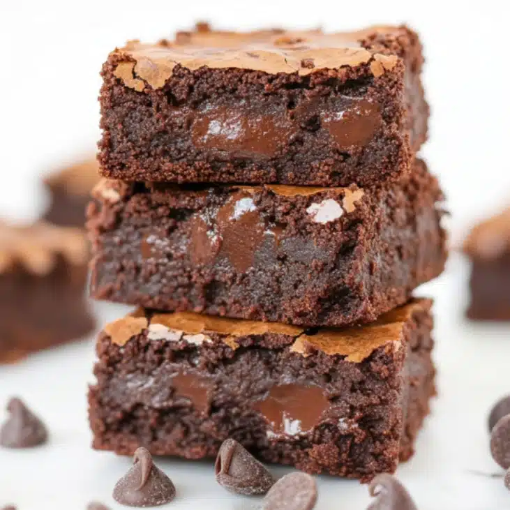 High Protein Cottage Cheese Brownies: Easy 4-Ingredient Recipe 4 Recipe card beside a brownie on table