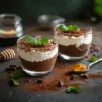 Cottage Cheese Chocolate Mousse: High Protein Dessert 7 Served cottage cheese chocolate mousse with toppings