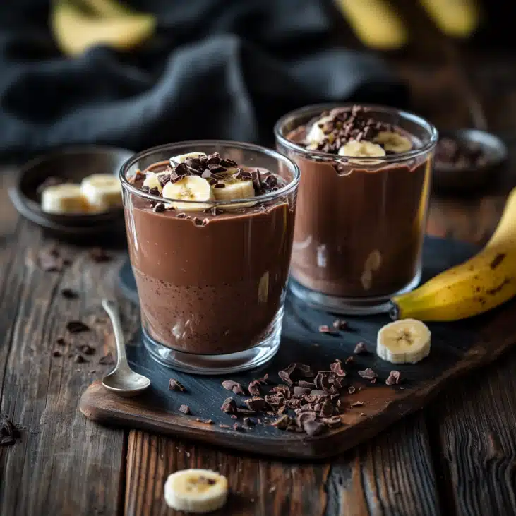 Cottage Cheese Chocolate Pudding: high Protein Dessert 3 Cottage cheese chocolate pudding served in glass