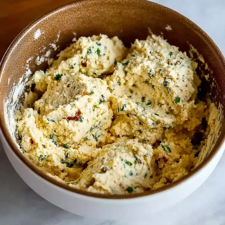 Cottage Cheese Muffins Savory: Easy Breakfast Recipe 6 Mixing batter for cottage cheese muffins savory