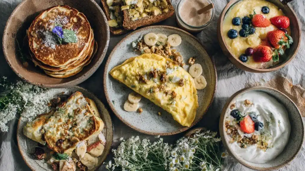 Cottage cheese breakfast recipes with pancakes, toast, omelette, and more
