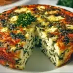 Cottage Cheese And Spinach Crustless Quiche Recipe 5 Recipe card for Cottage Cheese and Spinach Crustless Quiche with ingredients and steps