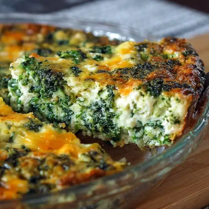 Cottage Cheese And Spinach Crustless Quiche Recipe 4 Whole Cottage Cheese and Spinach Crustless Quiche ready to serve
