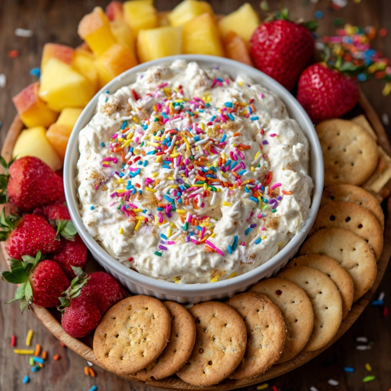 Cottage Cheese Dunkaroo Dip Recipe 10 Cottage cheese Dunkaroo dip served with sprinkles and dippers