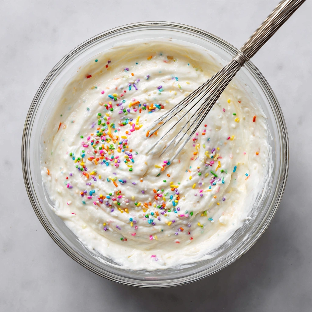 Cottage Cheese Dunkaroo Dip Recipe 9 Mixing yogurt and Funfetti cake mix into cottage cheese