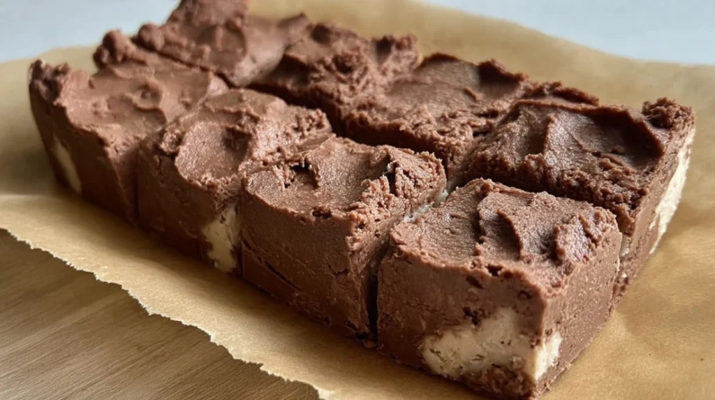 high protein cottage cheese fudge sliced