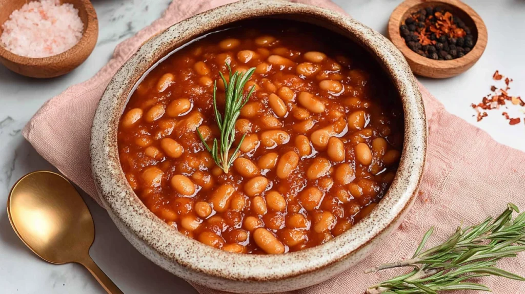 Instant Pot Vegetarian Baked Beans in bowl