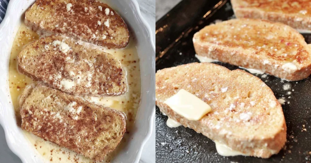 Yogurt In French Toast Recipe 9 Cooking yogurt In French toast in skillet