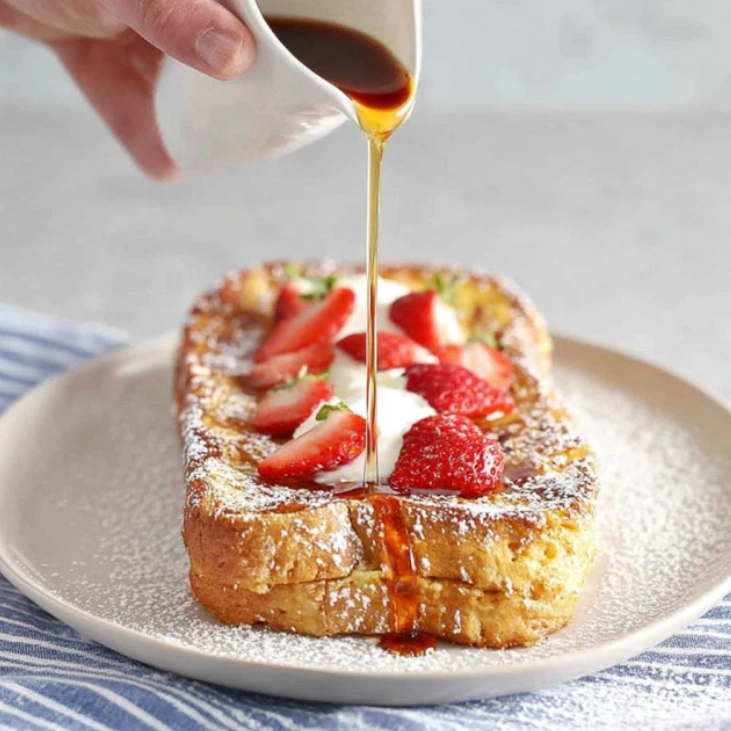 Yogurt In French Toast Recipe 10 Yogurt In French toast served with berries and syrup