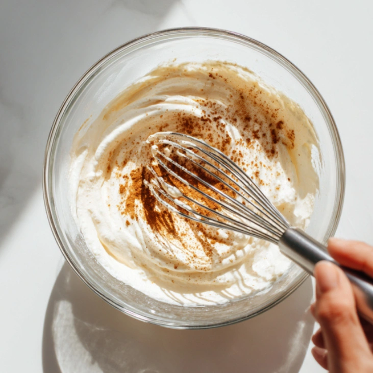 chocolate dunkaroo dip Recipe 8 Mixing yogurt and protein powder for Chocolate Dunkaroo Dip