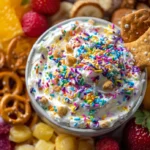 Dunkaroo Dip Greek Yogurt with sprinkles and dippers